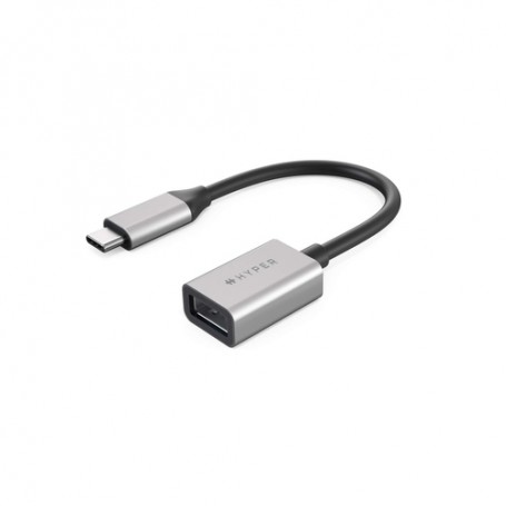 HYPER HD425D-GL cavo USB 0,0176 m USB 3.2 Gen 2 (3.1 Gen 2) USB C USB A Nero, Argento
