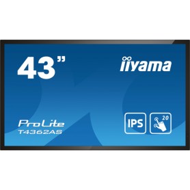 iiyama T4362AS-B1 visualizzatore di messaggi Pannello piatto interattivo 108 cm (42.5") IPS 500 cd/m² 4K Ultra HD Nero T