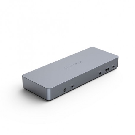 HYPER HD-GD1000-EU replicatore di porte e docking station per notebook USB 3.2 Gen 1 (3.1 Gen 1) Type-C Argento