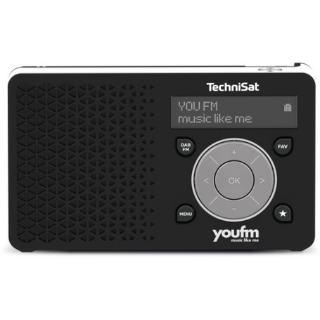 TechniSat Digitradio 1 Portatile Analogico e digitale Nero, Bianco