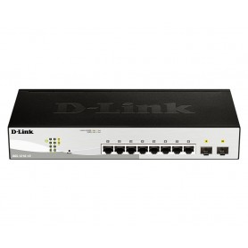 D-Link DGS-1210-10 switch di rete Gestito L2 Gigabit Ethernet (10/100/1000) 1U Nero, Grigio (DGS-1210-10)