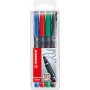 STABILO OHPen universal permanent, 4 Pack marcatore permanente Tipo di punta Nero, Blu, Verde, Rosso 4 pz (842/4)
