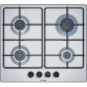 Bosch Serie 4 PGP6B5B85 piano cottura Acciaio inossidabile Da incasso 58 cm Gas 4 Fornello(i) (PGP6B5B85)