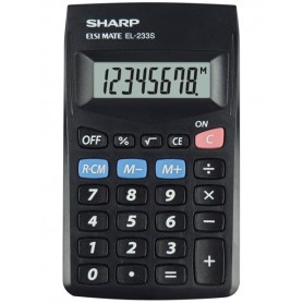 Sharp EL-233S calcolatrice Tasca Calcolatrice di base Nero (SH-EL233SBBK)