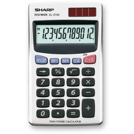 Sharp EL-379SB calcolatrice Tasca Calcolatrice di base Bianco (SH-EL379SB)