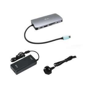 I-TEC DOCKING STATION USB-C METAL NANO DOCK HDMI/VGA + LAN + POWER DELIVERY 100 W + CHARGER 112W (BU (C31NANOVGA112W)