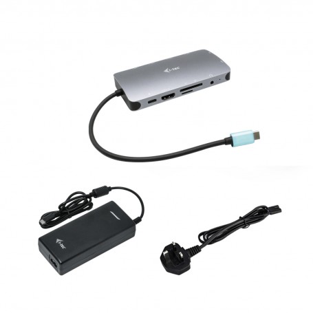 I-TEC DOCKING STATION USB-C METAL NANO DOCK HDMI/VGA + LAN + POWER DELIVERY 100 W + CHARGER 112W (BU (C31NANOVGA112W)