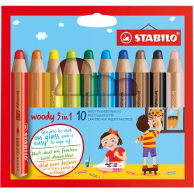 STABILO Woody 3 in 1 pastello colorato 10 pz (880/10)