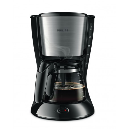 Philips Daily Collection Macchina per caffè nera /metallo con caraffa in vetro (HD7462/20)