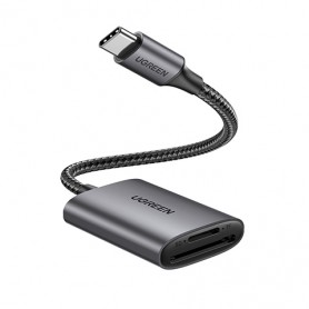 Ugreen 80888 lettore di schede USB 3.2 Gen 1 (3.1 Gen 1) Type-C Nero, Metallico