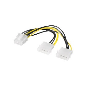 CAVO INTERNO LINK ALIMENTAZIONE PCI EXPRESS 8 POLI TO 2 X MOLEX 5,25" (ADATTATORE PER VGA) - E10058