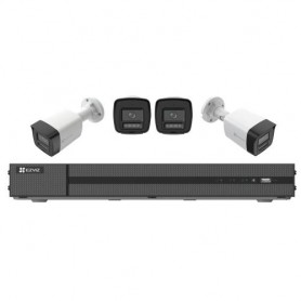 EZVIZ X5K+H3K(4K) POE NVR KIT COLLEGA FINO A 8-CH 4K TELECAMERE IP, POE. VISIONE NOTTURNA A COLORI,