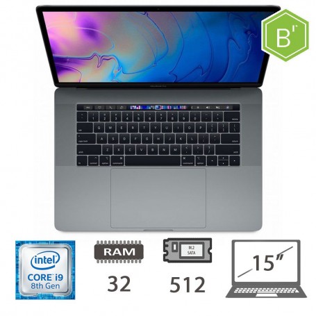 MBP 15,4 T.BAR(2018) I9-8950HK/32/512/SG/2Y - B