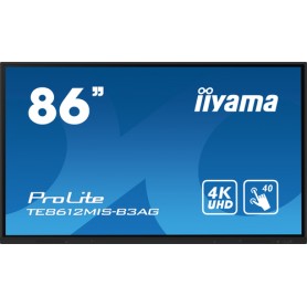 iiyama TE8612MIS-B3AG visualizzatore di messaggi Design chiosco 2,18 m (86") LCD Wi-Fi 400 cd/m² 4K Ultra HD Nero Touch screen 