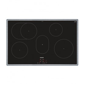 Siemens EH845BFB1E piano cottura Nero, Acciaio inossidabile Da incasso Piano cottura a induzione 4 Fornello(i) (EH845BFB1E)