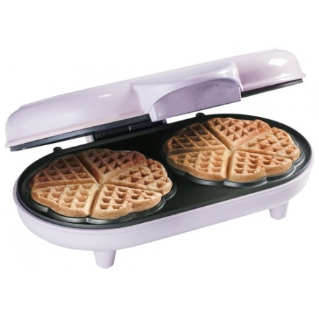 Bestron ADWM1000P piastra per waffle 10 waffle 1000 W Rosa (ADWM1000P)