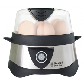 Russell Hobbs Stylo Pentolino per uova 7 uovo/uova 365 W Nero, Acciaio inossidabile (5038061025422)
