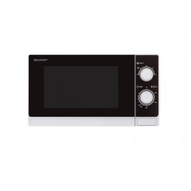 Sharp Home Appliances R-200WW Superficie piana Solo microonde 20 L 800 W Nero, Bianco (18100088)