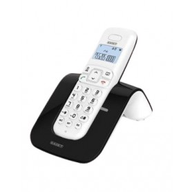 Saiet SLIDE Telefono DECT Identificatore di chiamata Nero, Bianco (13500785)
