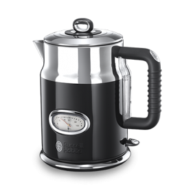 Russell Hobbs Retro Ribbon bollitore elettrico 1,7 L 2400 W Nero, Argento (21671-70)