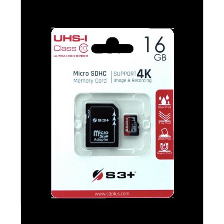 16GB S3+ MICROSD WITH SD ADAPTOR (S3SDC10U1/16GB)