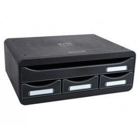 Exacompta 319714D vassoio da scrivania Polistirolo Nero (319714D)