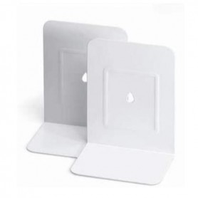 COPPIA 2 REGGILIBRI IN METALLO BIAN (088-BI)