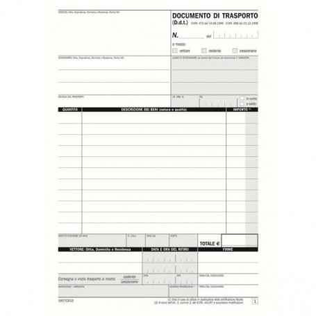 CF5 DOC.TRASP 3COPIE AUTORICALC. (DU1607CD330.)