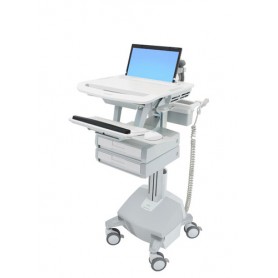 Ergotron StyleView Alluminio, Grigio, Bianco Computer portatile Carrello multimediale (SV44-1122-2)