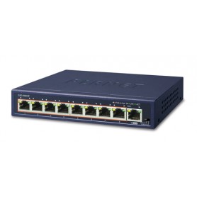 PLANET GSD-908HP switch di rete Non gestito Gigabit Ethernet (10/100/1000) Supporto Power over Ethernet (PoE) Blu (GSD-908HP)