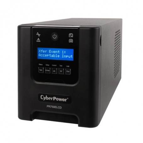 CyberPower PR750ELCD gruppo di continuità (UPS) 0,75 kVA 675 W 6 presa(e) AC (PR750ELCD)
