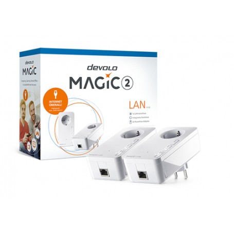 Devolo Magic 2 LAN 2400 Mbit/s Collegamento ethernet LAN Bianco 2 pz (8260)