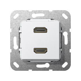 GIRA 4846929 presa energia 2 x HDMI Bianco (4846929)