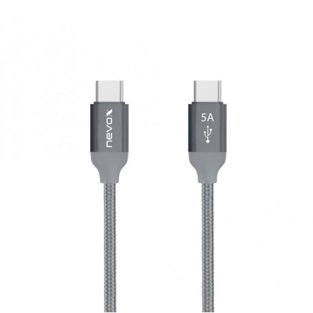 nevox 1654 cavo USB 2 m USB 2.0 USB C Grigio, Argento (1654)