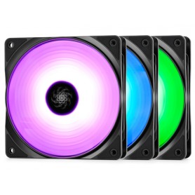DeepCool RF 120 – 3 in 1 Case per computer Ventilatore 12 cm Nero 3 pz (DP-FRGB-RF120-3C)