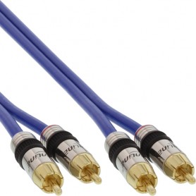 InLine 89720P cavo audio 2 x RCA Blu (89720P)