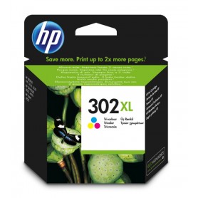 HP 302XL High Yield Tri-color Original Ink Cartridge cartuccia d'inchiostro 1 pz Resa elevata (XL) Ciano, Magenta, Gia (F6U67AE)