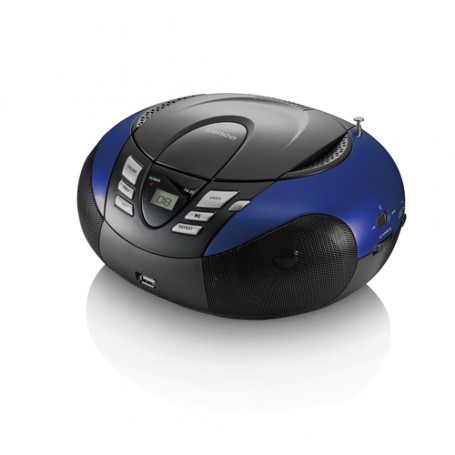 Lenco SCD-37 Digitale Nero, Blu (SCD37USBB)