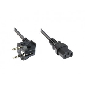 Alcasa 10m, F/C13 Nero Spina di alimentazione di tipo F Accoppiatore C13 (1500-10)
