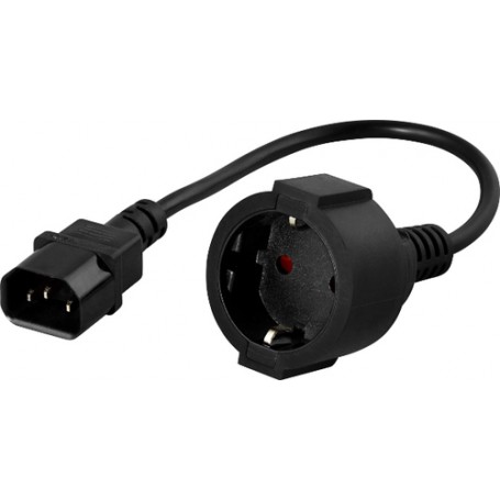 PowerWalker 91015003 cavo di alimentazione Nero 0,2 m Accoppiatore C14 CEE7/3 (91015003)