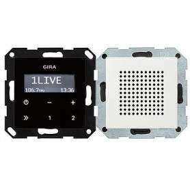 GIRA 228003 radio Orologio Digitale Nero, Bianco (228003)