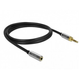 DeLOCK 85782 cavo audio 3 m 3.5mm Nero, Grigio (85782)