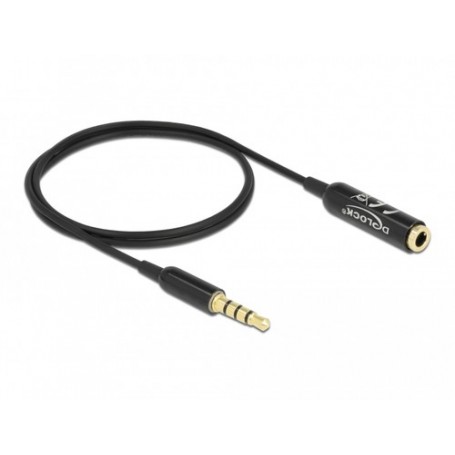 DeLOCK 66074 cavo audio 0,5 m 3.5mm Nero, Argento (66074)