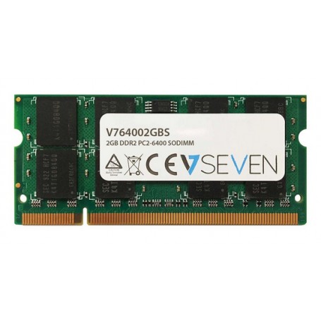 V7 2GB DDR2 PC2-6400 800Mhz SO DIMM Notebook Módulo de memoria - V764002GBS (V764002GBS)