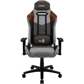 Aerocool DUKE AeroSuede Sedia per gaming universale Nero, Marrone, Grigio (DUKEGREY)