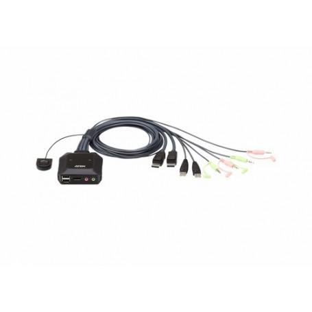 Aten CS22DP-AT switch per keyboard-video-mouse (kvm) Nero (CS22DP-AT)