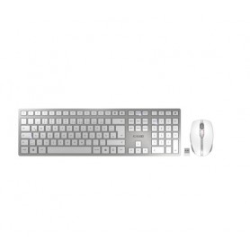 CHERRY DW 9100 SLIM tastiera RF senza fili + Bluetooth QWERTZ Tedesco Argento (JD-9100DE-1)