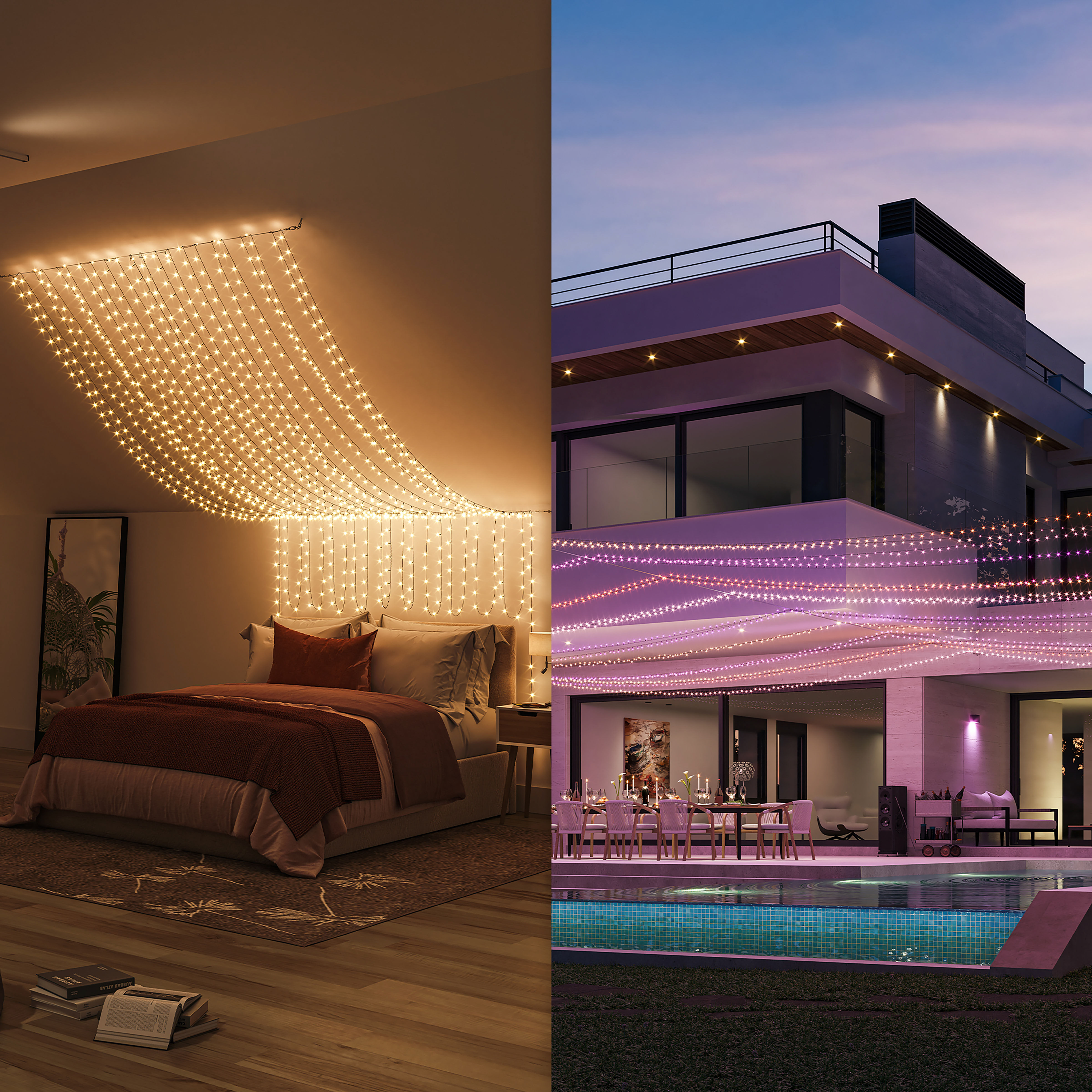 LED lančane lampe za dekoraciju doma i vrta