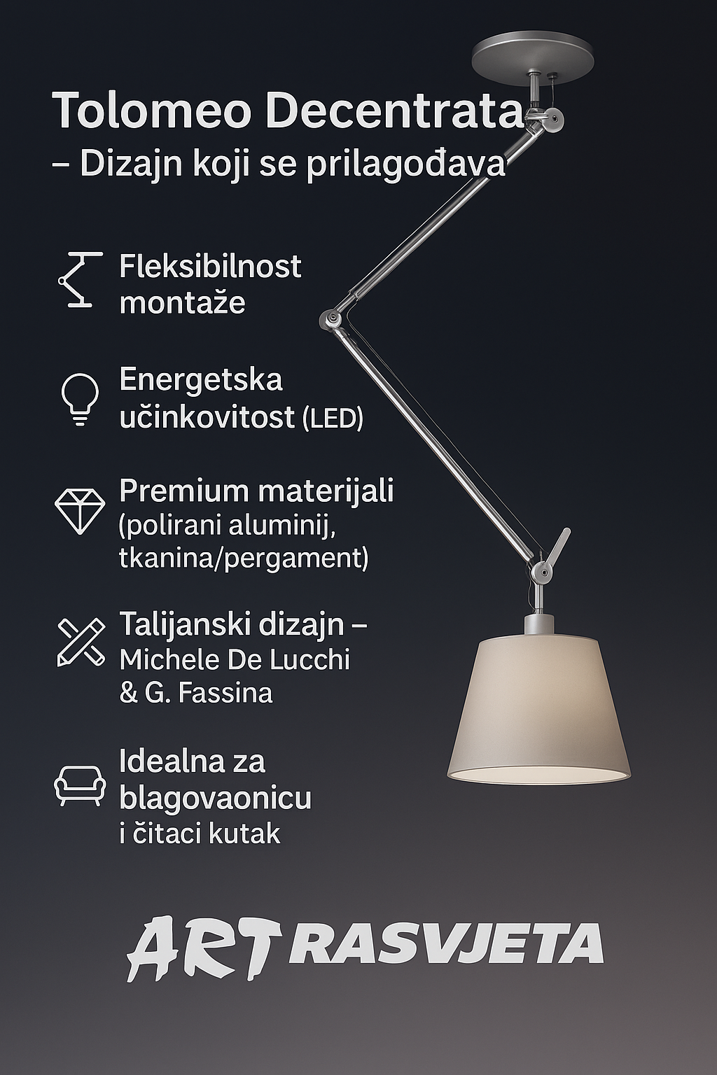 Artemide Tolomeo Decentrata