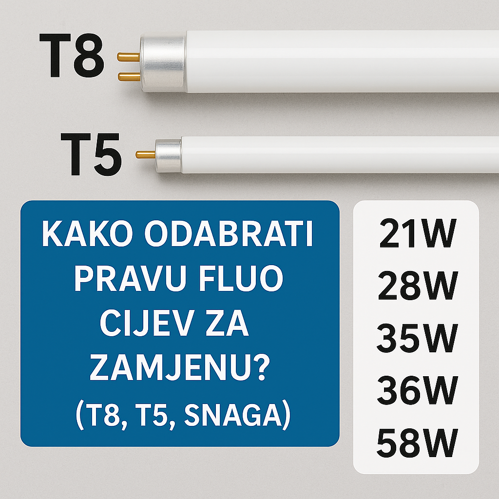 Kako Odabrati Pravu Fluo Cijev za Zamjenu? (T8, T5, Snaga)